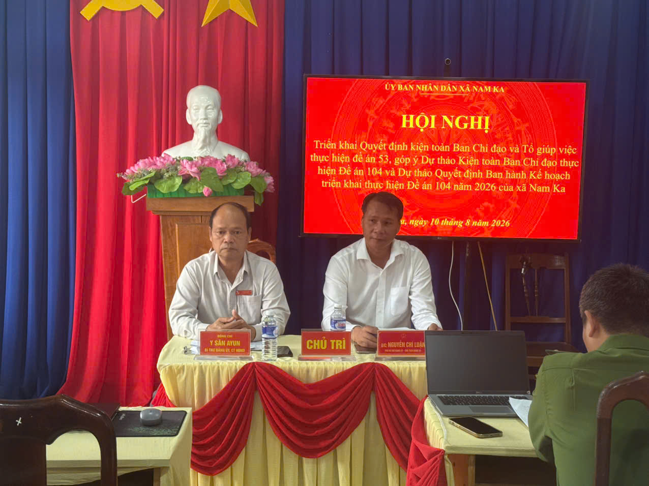 UBND xã nam Ka tổ chức hội nghị kiện toàn Ban chỉ đạo và Tổ giúp việc thực hiện đề án 53