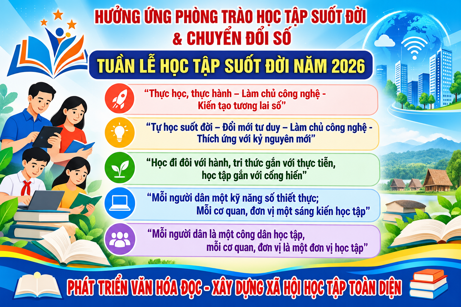 Về việc tuyên truyền Tuần lễ hưởng ứng học tập suốt đời năm 2026