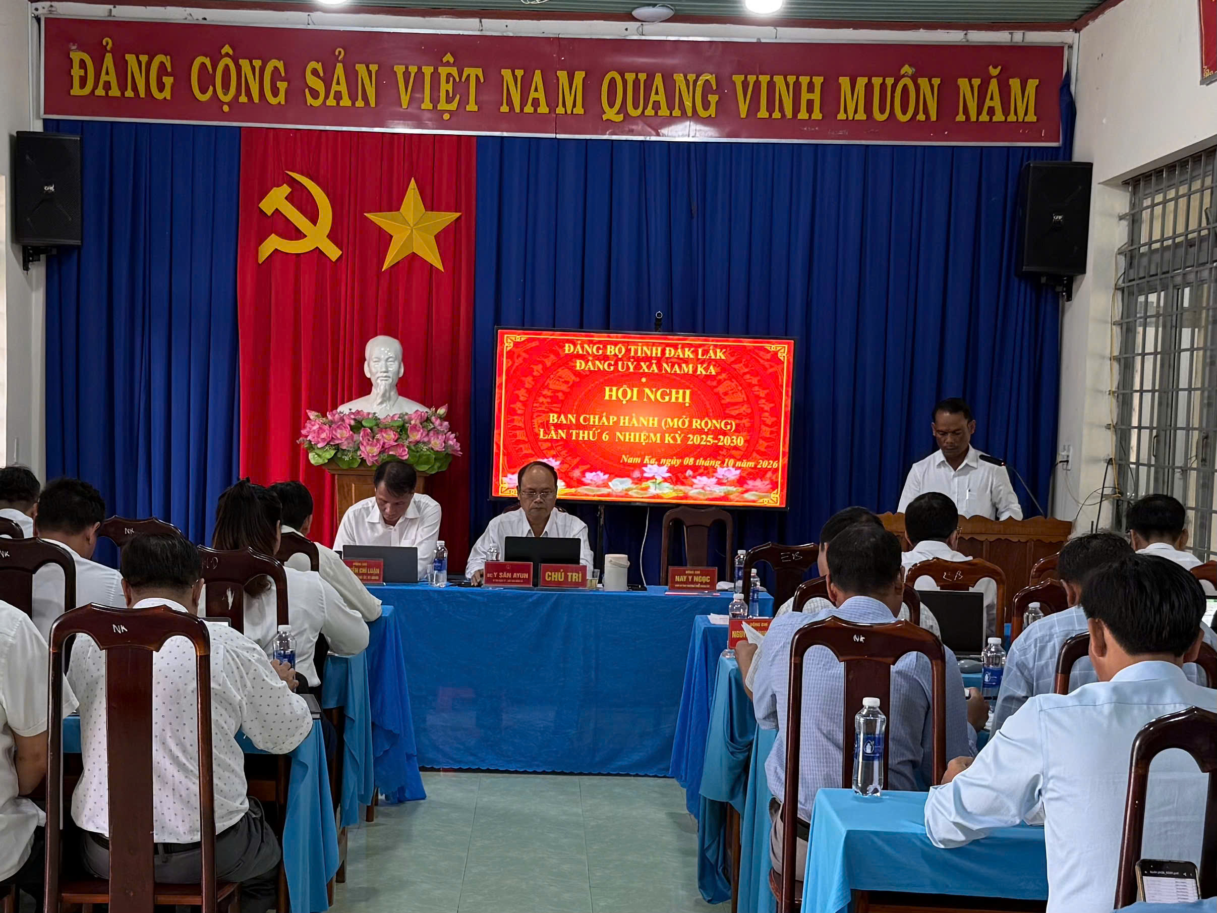 Nam Ka: tổ chức hội nghị Ban Chấp hành Đảng bộ xã lần thứ 6