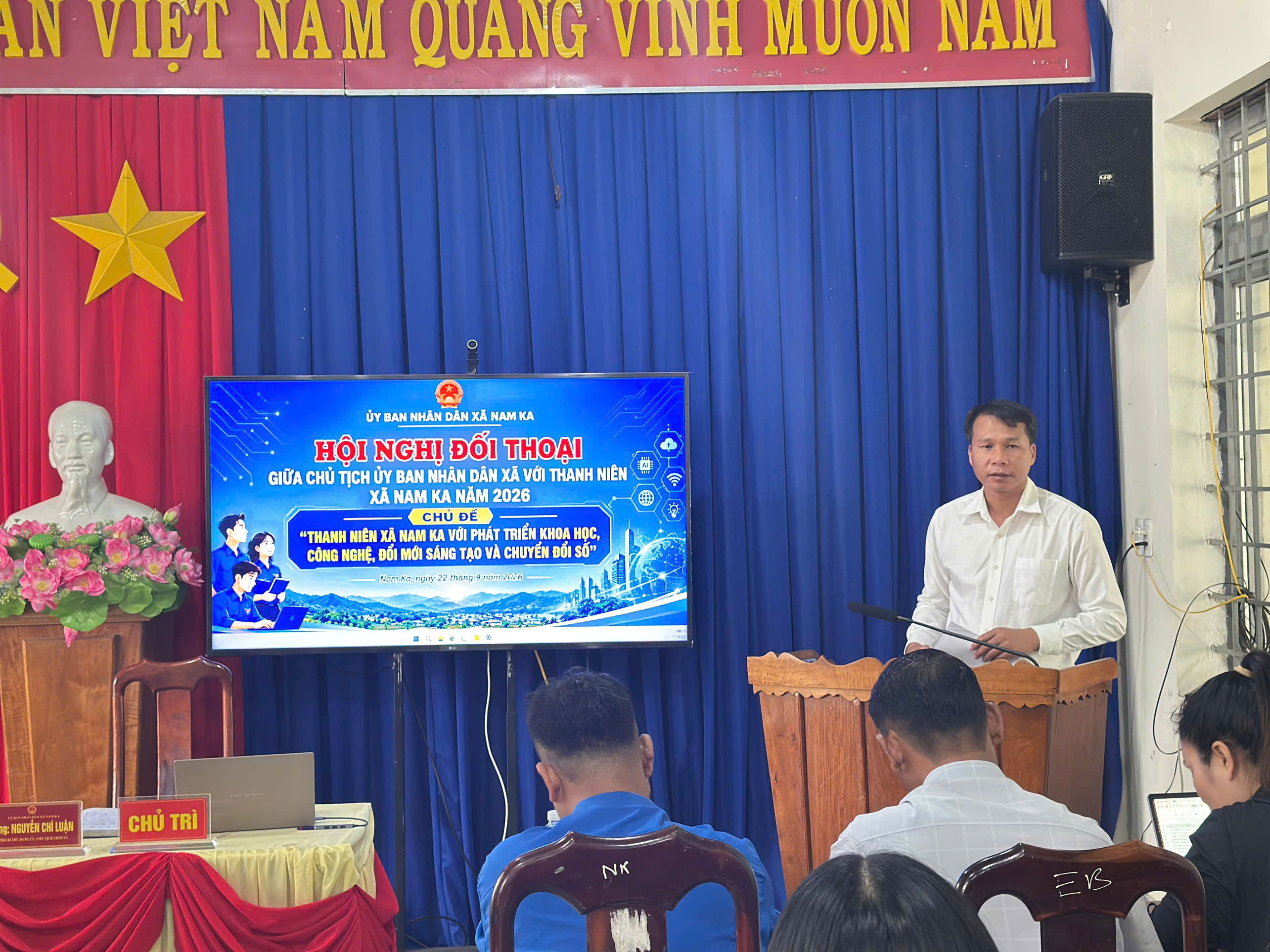 Hội nghị đối thoại giữa Chủ tịch Ủy ban nhân dân xã với thanh niên xã Nam Ka năm 2026